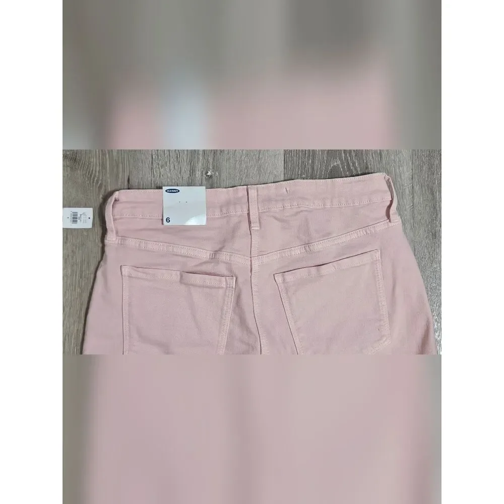 NWT Old Navy Button Front Denim Skirt Women's Size 6